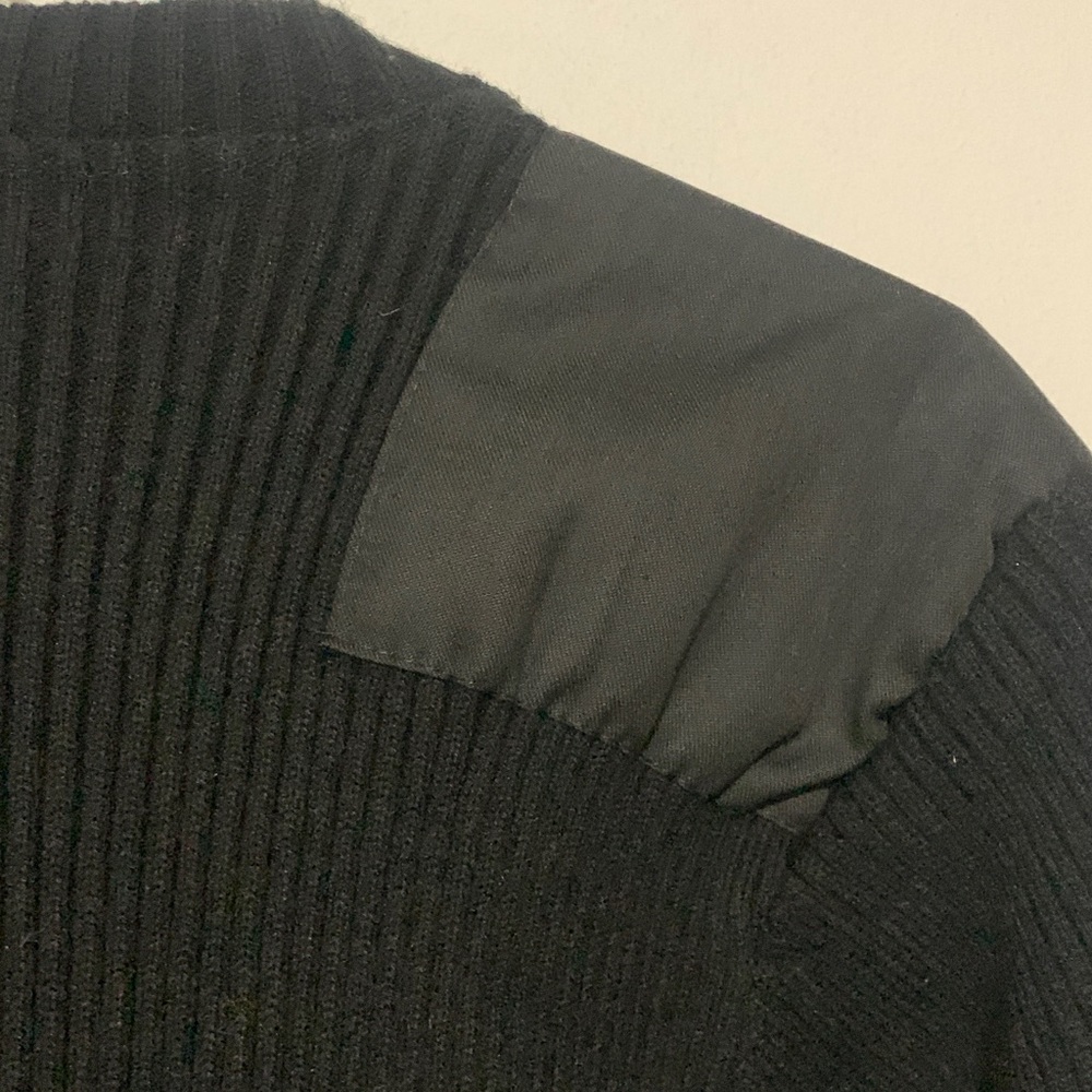 LL Bean Commando Black Sweater with Moneyary Themed Embellishments - Picture 6 of 14